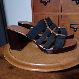 Italian Shoemakers Stylish Black and Brown Sandals 8.5